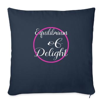 present happy balance awesome jokes - Sofa pillowcase 17,3'' x 17,3'' (45 x 45 cm) - navy - Front
