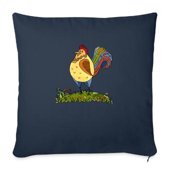 Hahn - Sofakissenbezug 45 x 45 cm - Navy - Vorne