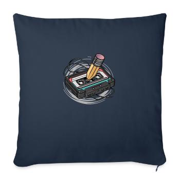 cassette - Sofa pillowcase 17,3'' x 17,3'' (45 x 45 cm) - navy - Front