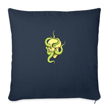 Schädel mit Tentakeln - Sofakissenbezug 45 x 45 cm - Navy - Vorne