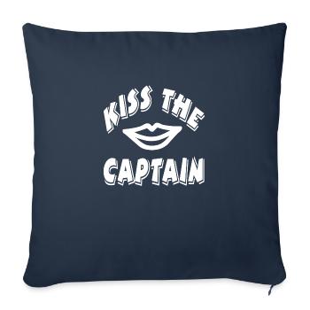 Capitaine - Housse de coussin décorative 45 x 45 cm - bleu marine - Devant