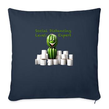 Social Distancing Level Expert - Sofa pillowcase 17,3'' x 17,3'' (45 x 45 cm) - navy - Front