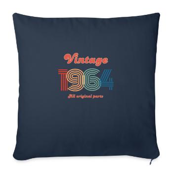 Vintage 1964 all original parts - Housse de coussin décorative 45 x 45 cm - bleu marine - Devant