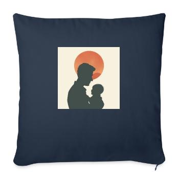 Papa-Silhouette - Sofakissenbezug 45 x 45 cm - Navy - Vorne
