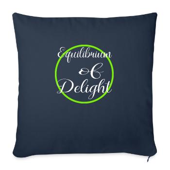 Vivre joyeusement, un mode de vie équilibré - Housse de coussin décorative 45 x 45 cm - bleu marine - Devant