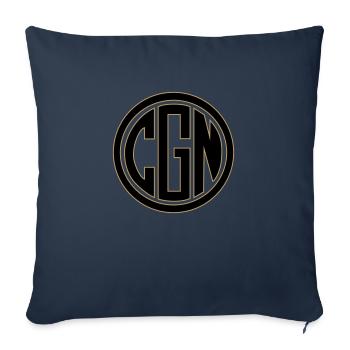 CGN 6 - Housse de coussin décorative 45 x 45 cm - bleu marine - Devant