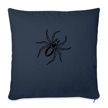 Spinne mit herz - Sofakissenbezug 45 x 45 cm - Navy - Vorne
