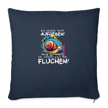 Motivationsspruch Ich werde nicht aufgeben - Sofakissenbezug 45 x 45 cm - Navy - Vorne