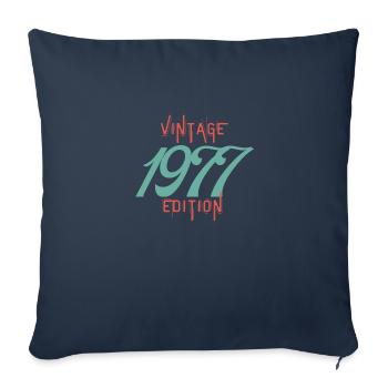Vintage 1977 edition - Housse de coussin décorative 45 x 45 cm - bleu marine - Devant
