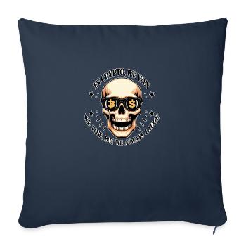 Für Krypto-Fans - Sofakissenbezug 45 x 45 cm - Navy - Vorne