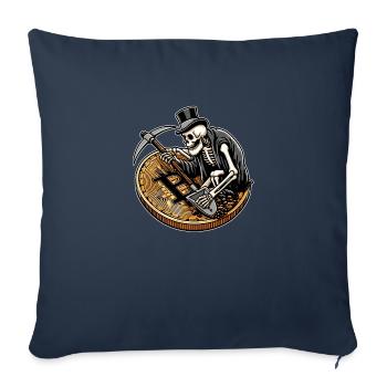The old man and the currency - Sofa pillowcase 17,3'' x 17,3'' (45 x 45 cm) - navy - Front