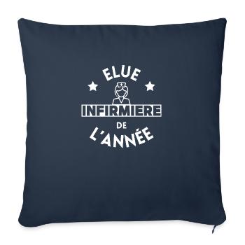 Élue infirmière de l'année - Housse de coussin décorative 45 x 45 cm - bleu marine - Devant