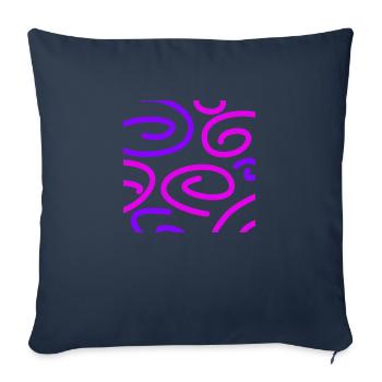 Spiral Four - Housse de coussin décorative 45 x 45 cm - bleu marine - Devant