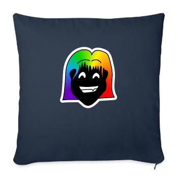 Big Grin : Sticky Queer Pride - Sofa pillowcase 17,3'' x 17,3'' (45 x 45 cm) - navy - Front