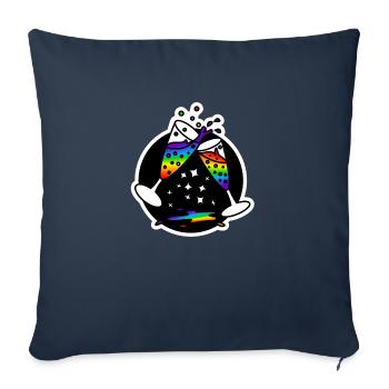 Verres à Cheers : Sticky Queer Pride - Housse de coussin décorative 45 x 45 cm - bleu marine - Devant