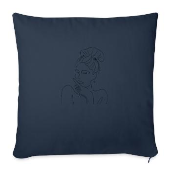 Diva - Sofakissenbezug 45 x 45 cm - Navy - Vorne