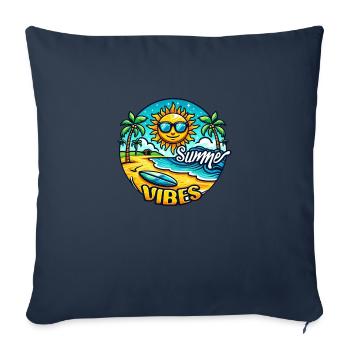 Tropical Summer Vibes - Sofa pillowcase 17,3'' x 17,3'' (45 x 45 cm) - navy - Front