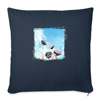 Remise des diplômes de la classe 2024 Fête de remise des diplômes du lycée - Housse de coussin décorative 45 x 45 cm - bleu marine - Devant