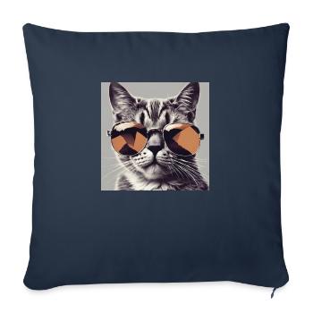 Cool Cat #1 - Sofakissenbezug 45 x 45 cm - Navy - Vorne