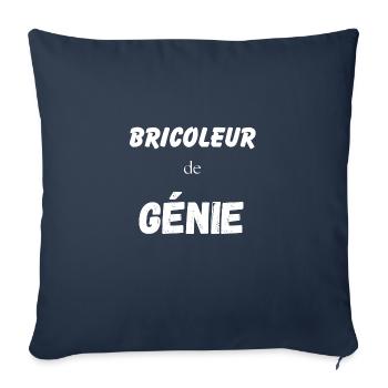 Bricoleur de génie - Housse de coussin décorative 45 x 45 cm - bleu marine - Devant