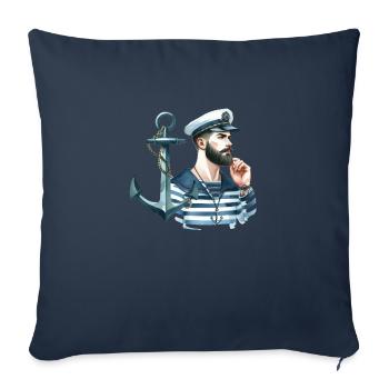 MARIN PASSION DU SUD - Housse de coussin décorative 45 x 45 cm - bleu marine - Devant