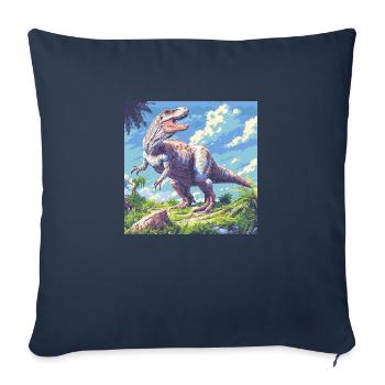 dinosaur - Sofa pillowcase 17,3'' x 17,3'' (45 x 45 cm) - navy - Front