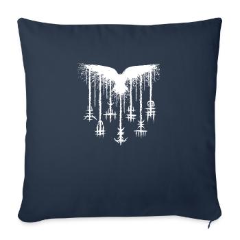 Vikings norden valhalla suède scandinavia flaga - Housse de coussin décorative 45 x 45 cm - bleu marine - Devant