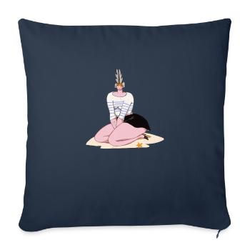 La sablaise - Housse de coussin décorative 45 x 45 cm - bleu marine - Devant