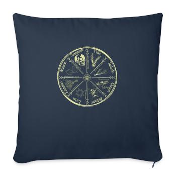 Vikings norden valhalla suède scandinavia flaga - Housse de coussin décorative 45 x 45 cm - bleu marine - Devant