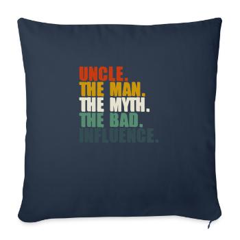 ONCLE L’HOMME LE MYTHE LA MAUVAISE INFLUENCE - Housse de coussin décorative 45 x 45 cm - bleu marine - Devant
