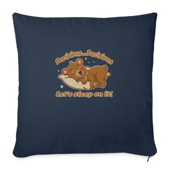 Decisions - Let's sleep on it - Sofa pillowcase 17,3'' x 17,3'' (45 x 45 cm) - navy - Front