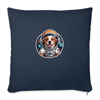 Astronaut Dog im All - Sofakissenbezug 45 x 45 cm - Navy - Vorne