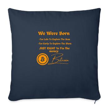 Crypto Summer: The Heat is On - Sofa pillowcase 17,3'' x 17,3'' (45 x 45 cm) - navy - Front