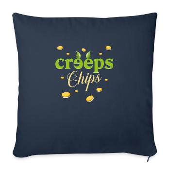 Creeps Chips - La nouvelle tendance - Housse de coussin décorative 45 x 45 cm - bleu marine - Devant