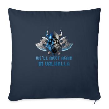 Wikinger Schädel 06 2024 02 - Sofakissenbezug 45 x 45 cm - Navy - Vorne