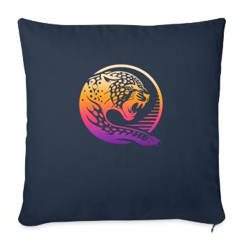 animal, bête, faune, espèce animale, art, forêt, flore - Housse de coussin décorative 45 x 45 cm - bleu marine - Devant