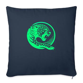 animal, bête, faune, espèce animale, art, forêt, flore - Housse de coussin décorative 45 x 45 cm - bleu marine - Devant