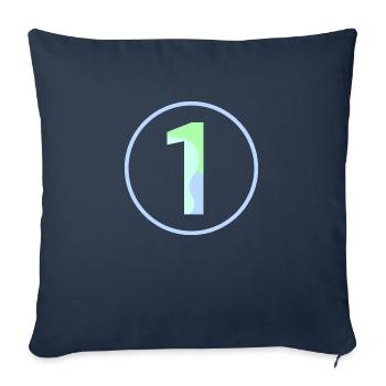 Pastel "One" 1- ApriNoeScor - Sofa pillowcase 17,3'' x 17,3'' (45 x 45 cm) - navy - Front