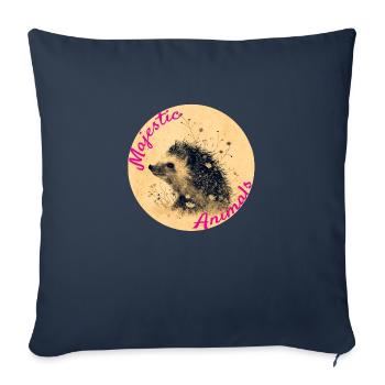 Majestic Animals: Süßer kleiner Igel - Sofakissenbezug 45 x 45 cm - Navy - Vorne