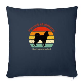 Retro Husky - Sofakissenbezug 45 x 45 cm - Navy - Vorne