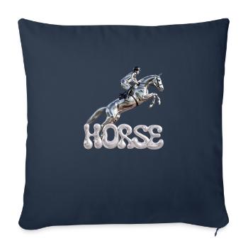 Show Jumper Chrome 1 - Housse de coussin décorative 45 x 45 cm - bleu marine - Devant