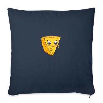 Happy Lined Cheese - Sofa pillowcase 17,3'' x 17,3'' (45 x 45 cm) - navy - Front