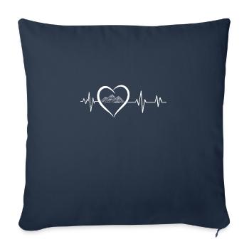 Heartbeat Pyramids - Sofa pillowcase 17,3'' x 17,3'' (45 x 45 cm) - navy - Front