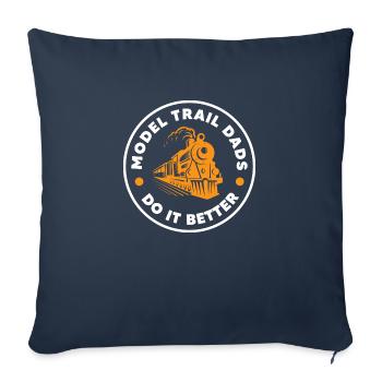 modèle trail dads do it better Design pour un amoureux - Housse de coussin décorative 45 x 45 cm - bleu marine - Devant