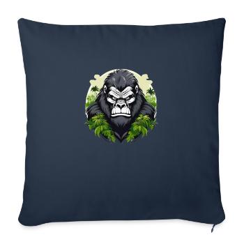 Wild angry gorilla combative motivational sport - Sofa pillowcase 17,3'' x 17,3'' (45 x 45 cm) - navy - Front