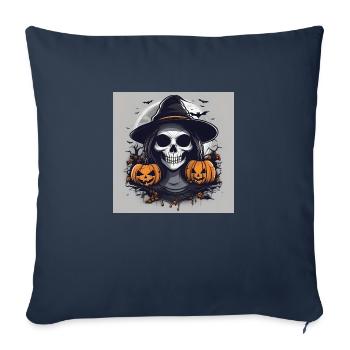Pumpkin King: Your T-shirt for the spooky season - Sofa pillowcase 17,3'' x 17,3'' (45 x 45 cm) - navy - Front