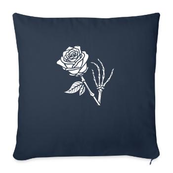 Blooming Skeleton Hand - Sofa pillowcase 17,3'' x 17,3'' (45 x 45 cm) - navy - Front