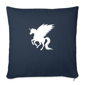 Demon Unicorn - Silhouette with Wings - Sofa pillowcase 17,3'' x 17,3'' (45 x 45 cm) - navy - Front