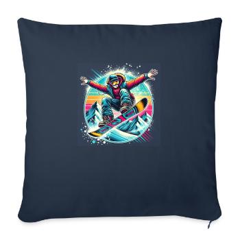 Snowboard Jump - Sofakissenbezug 45 x 45 cm - Navy - Vorne