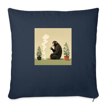 Monkey Smoking - Sofakissenbezug 45 x 45 cm - Navy - Vorne